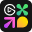 Elgato Marketplace logo icon with a purple arrow, green X, and circular graphic on a black background