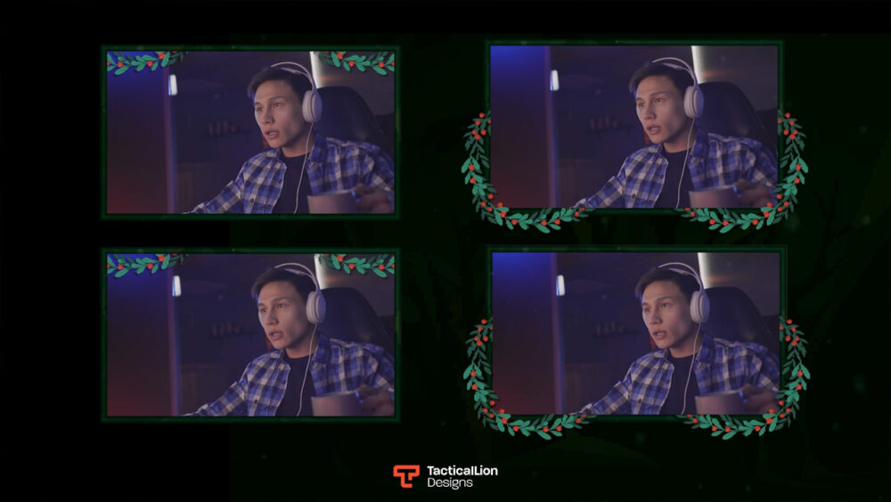 Twitch webcam layout using 16:9 and 4:3 resolutions