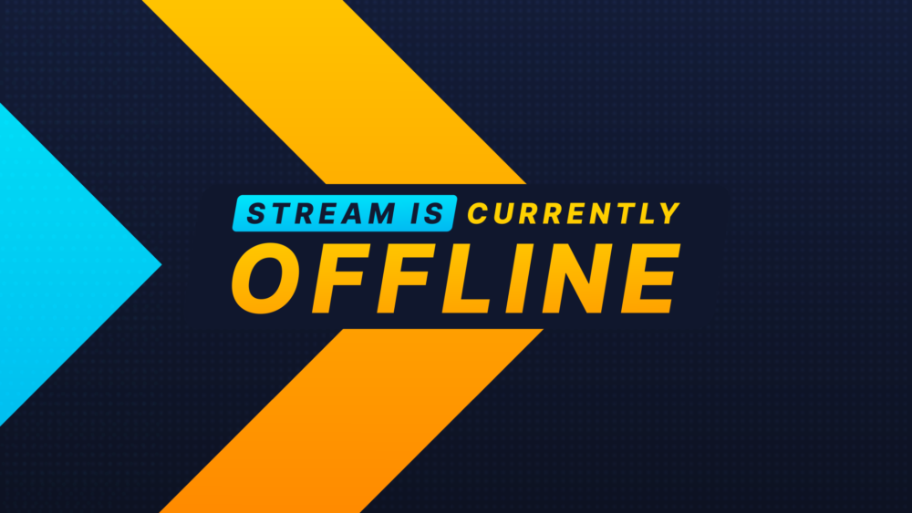 Flow twitch offline screen with correct dimensions and social info